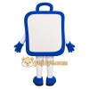 Blue White Clipboard Mascot Costume Blue White Clipboard Mascot Costume
