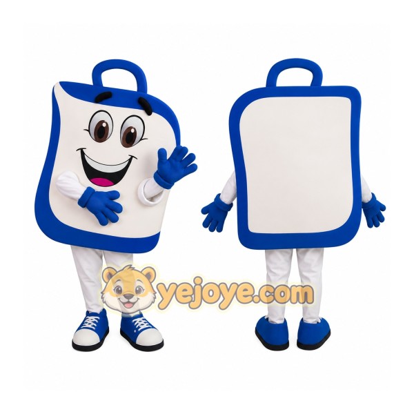 Blue White Clipboard Mascot Costume