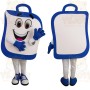 Blue White Clipboard Mascot Costume
