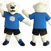 White Blue Polar Bear Mascot Costume