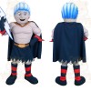 Blue Gray Superhero Man Mascot Costume