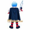 Blue Gray Superhero Man Mascot Costume Blue Gray Superhero Man Mascot Costume