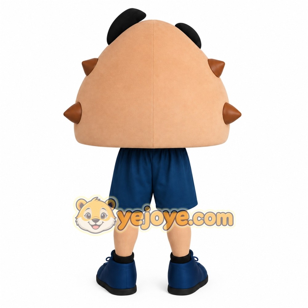 Peach Navy Smiling Boy Mascot Costume Peach Navy Smiling Boy Mascot Costume