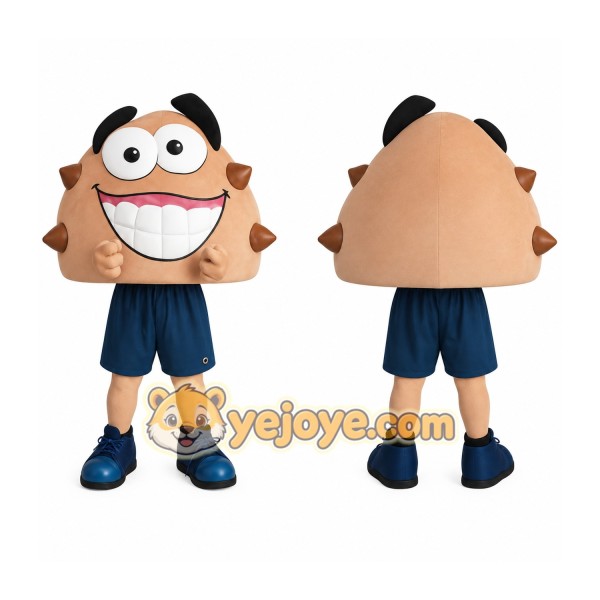 Peach Navy Smiling Boy Mascot Costume