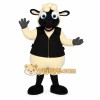 Cream Black Sheep Mascot Costume Cream Black Sheep Mascot Costume