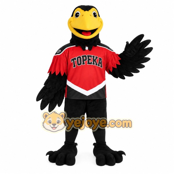 Black Red Yellow Bird Mascot Costume Black Red Yellow Bird Mascot Costume