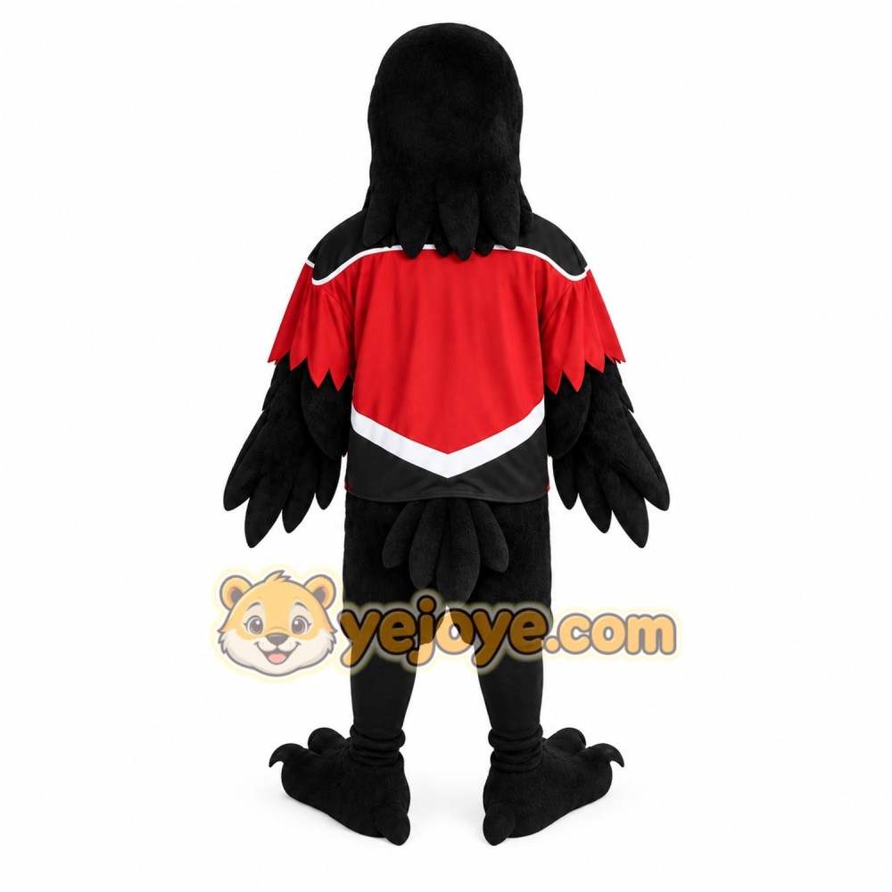 Black Red Yellow Bird Mascot Costume Black Red Yellow Bird Mascot Costume