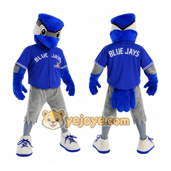 Blue Gray White Blue Jay Mascot Costume