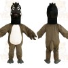 Brown Black White Goose Mascot Costume