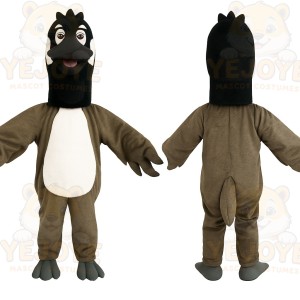 Brown Black White Goose Mascot Costume