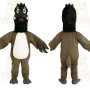 Brown Black White Goose Mascot Costume