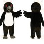 Black White Gray Red Eyed Penguin Mascot Costume