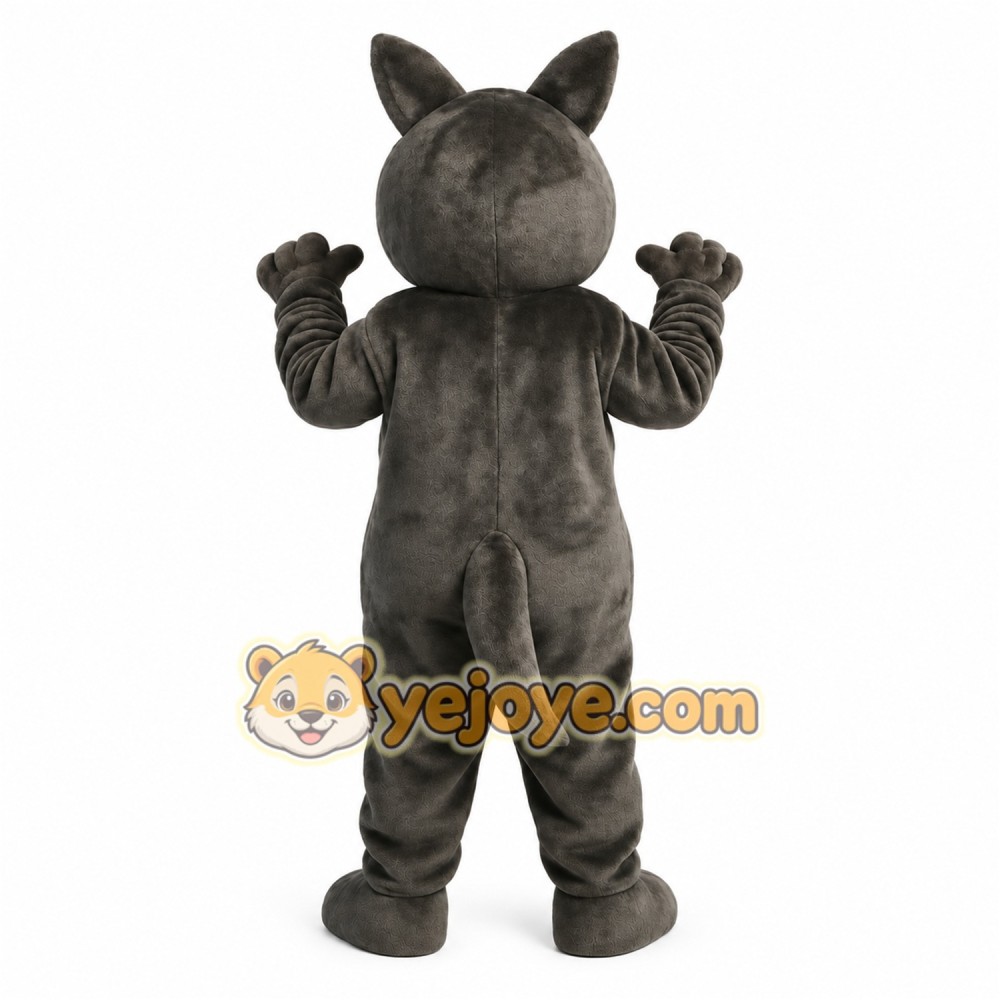 Dark Gray Wolf Mascot Costume Dark Gray Wolf Mascot Costume