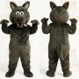 Dark Gray Wolf Mascot Costume