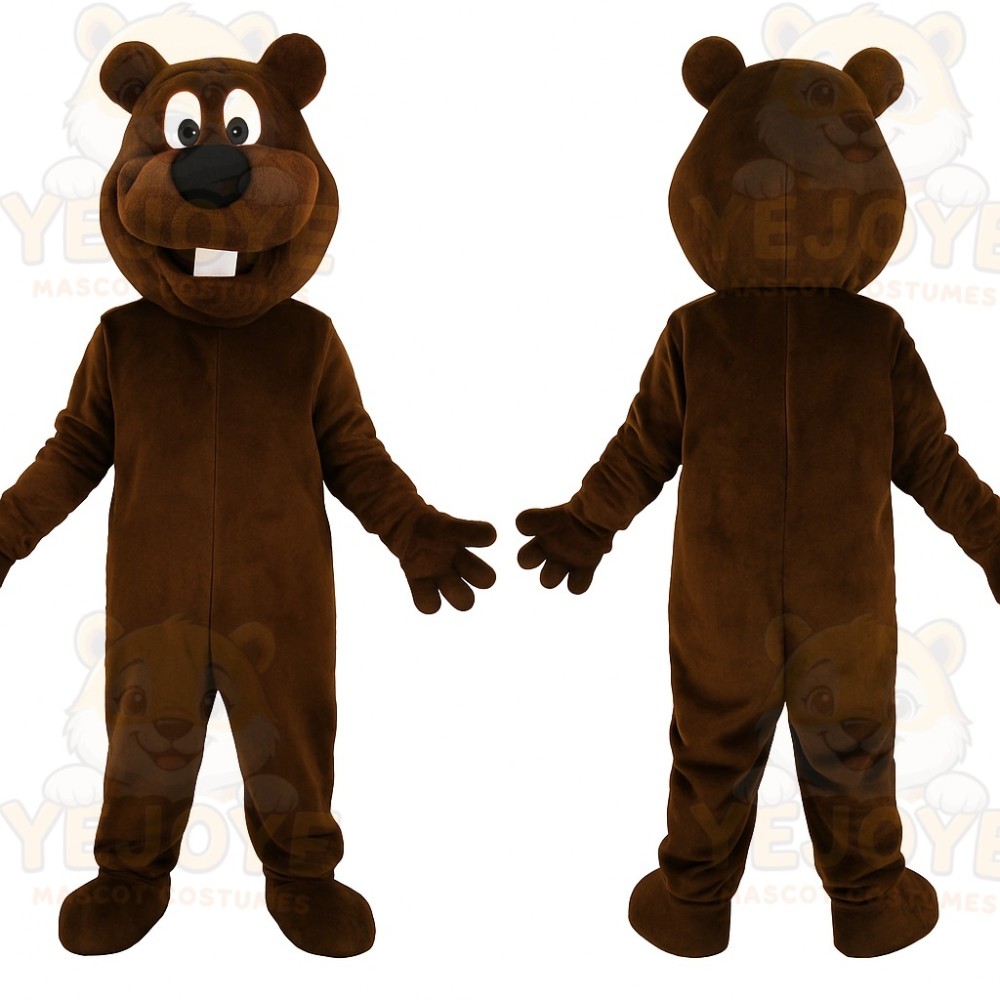 Brown Beaver Mascot Costume