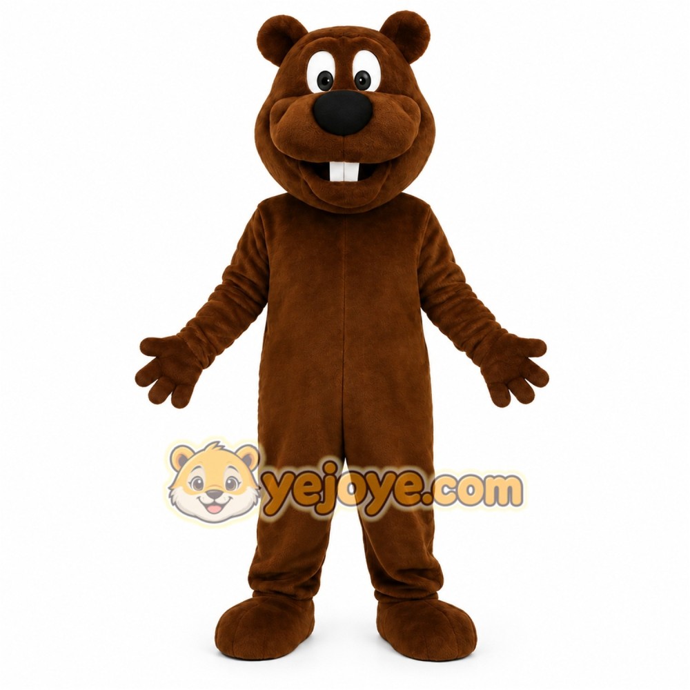 Brown Beaver Mascot Costume Brown Beaver Mascot Costume