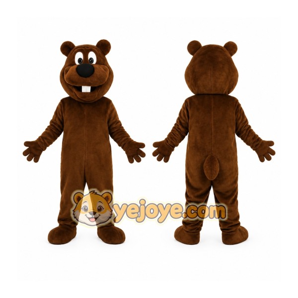 Brown Beaver Mascot Costume