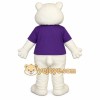 White Purple Cat Mascot Costume
