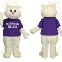 White Purple Cat Mascot Costume