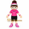 Pink Black Girl Mascot Costume