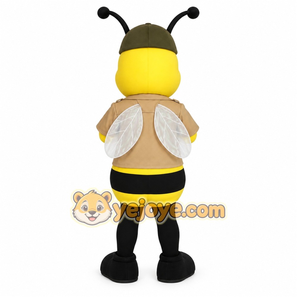 Yellow Black Tan Bee Mascot Costume