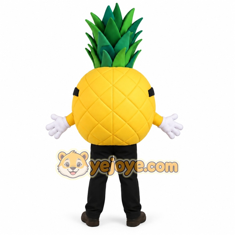 Yellow Green Pineapple With Sunglasses Mascot Costume Yellow Green Pineapple With Sunglasses Mascot Costume