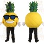 Yellow Green Pineapple With Sunglasses Mascot Costume