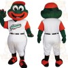 Green White Baseball Frog Mascot Costume