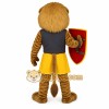 Brown Gold Lion With Shield Mascot Costume Brown Gold Lion With Shield Mascot Costume