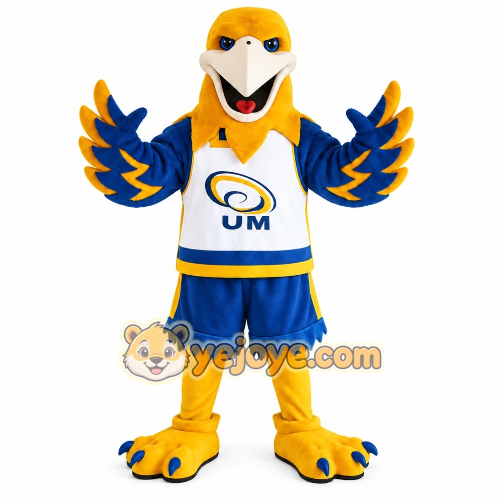 Yellow Blue White Eagle Mascot Costume Yellow Blue White Eagle Mascot Costume