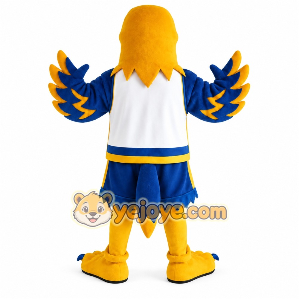 Yellow Blue White Eagle Mascot Costume Yellow Blue White Eagle Mascot Costume