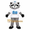 Gray White Hard Hat Raccoon Mascot Costume Gray White Hard Hat Raccoon Mascot Costume