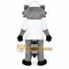 Gray White Hard Hat Raccoon Mascot Costume Gray White Hard Hat Raccoon Mascot Costume