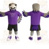 Purple Gray Eagle Mascot Costume