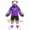 Purple Gray Eagle Mascot Costume