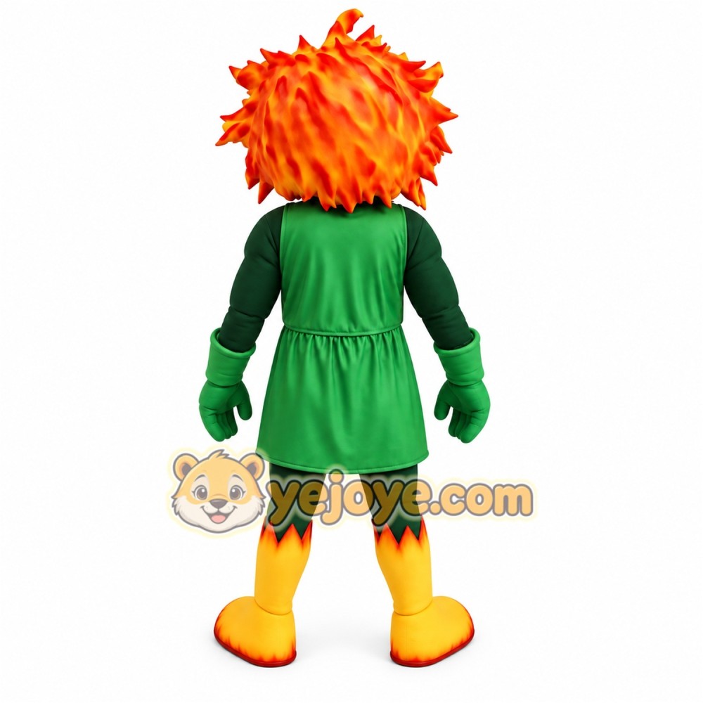 Orange Yellow Green Sun Mascot Costume