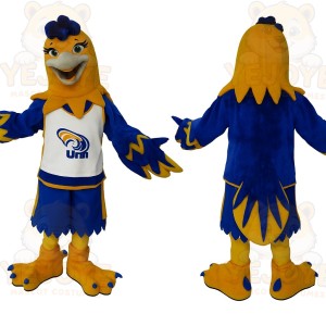 Blue Yellow Eagle Mascot Costume