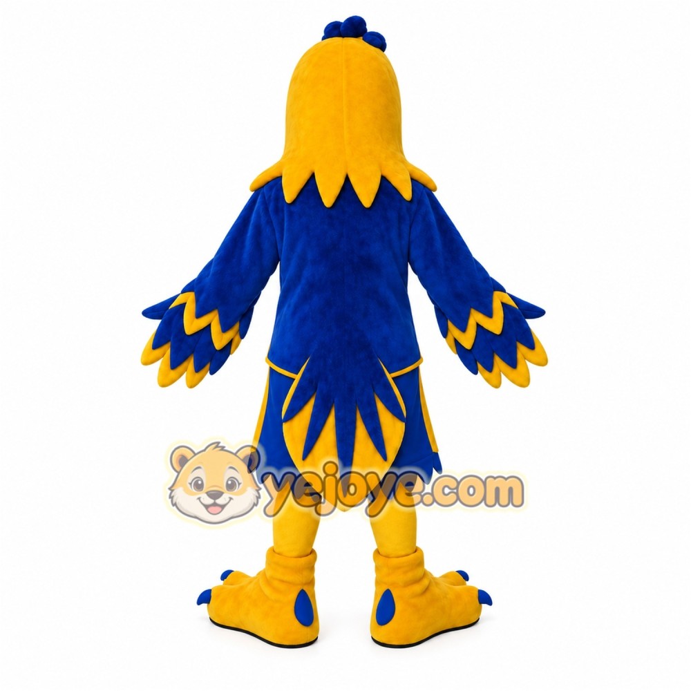 Blue Yellow Eagle Mascot Costume Blue Yellow Eagle Mascot Costume