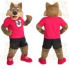 Brown Tan Red Wolf Athlete Mascot Costume