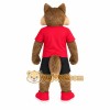 Brown Tan Red Wolf Athlete Mascot Costume Brown Tan Red Wolf Athlete Mascot Costume