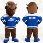 Brown Blue Bison Mascot Costume