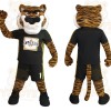 Orange Black White Sports Tiger Mascot Costume