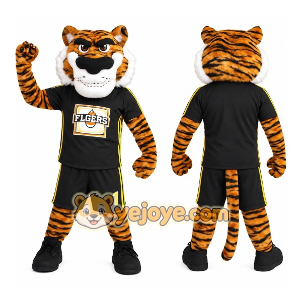 Orange Black White Sports Tiger Mascot Costume