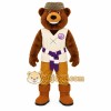 Brown Cream Purple Bear Mascot Costume Brown Cream Purple Bear Mascot Costume