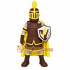 Brown Yellow Gray Knight Mascot Costume Brown Yellow Gray Knight Mascot Costume