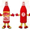 Red Yellow Hot Sauce Bottle Mascot Costume