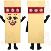 Tan Red Black Smiling Cigar Mascot Costume