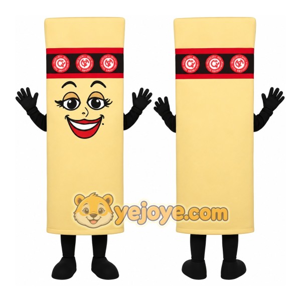 Tan Red Black Smiling Cigar Mascot Costume