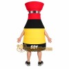Red Yellow Soy Sauce Bottle Mascot Costume