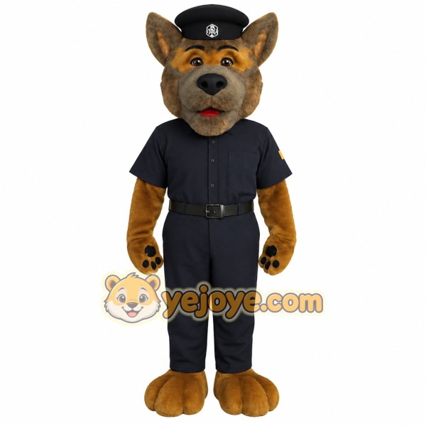 Brown Black Police Dog Mascot Costume Brown Black Police Dog Mascot Costume